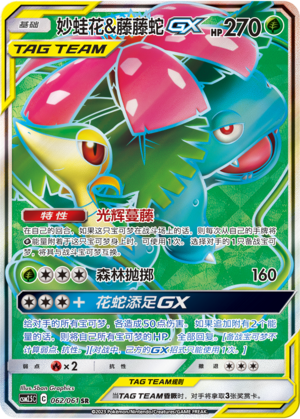 Venusaur & Snivy GX Card