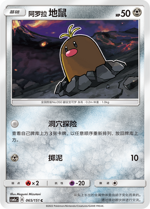 Alolan Diglett Card