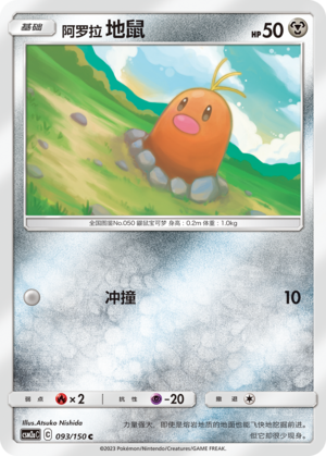 Alolan Diglett Card