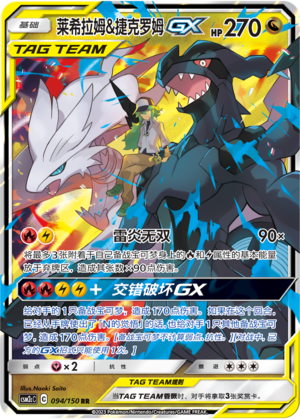 Reshiram & Zekrom GX Card