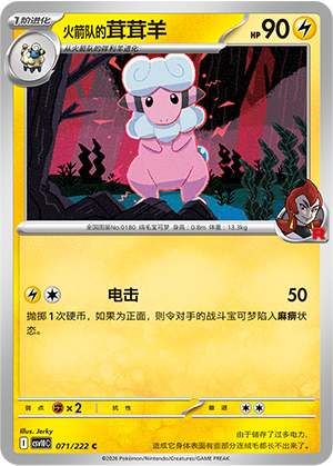Team Rocket's Flaaffy Card