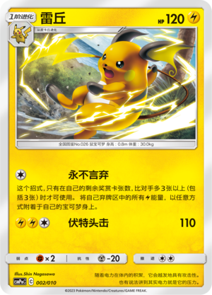 Raichu Card