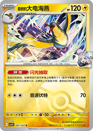 Iono's Kilowattrel Card