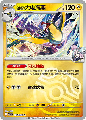 Iono's Kilowattrel Card