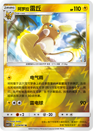 Alolan Raichu Card