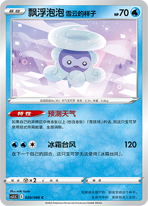 Castform Snowy Form Card
