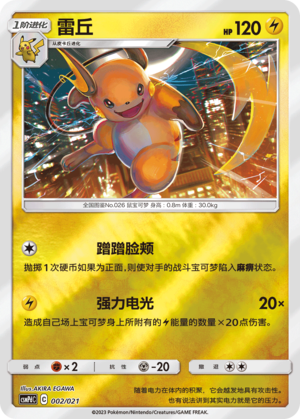 Raichu Card