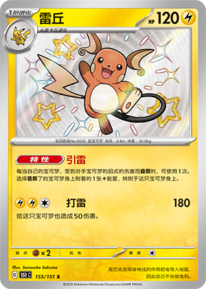 Raichu Card