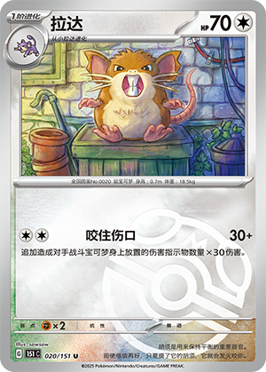 Raticate Card