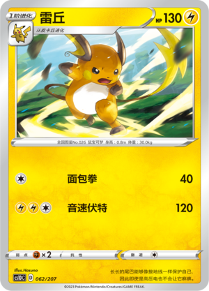 Raichu Card