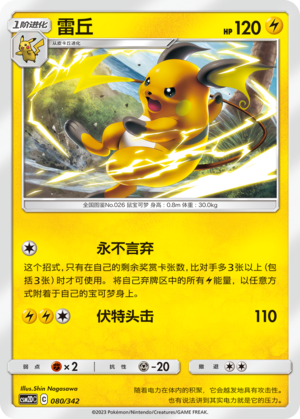 Raichu Card