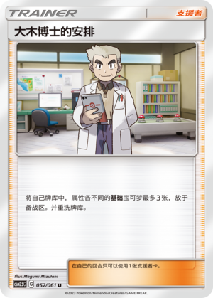 Professor Oak's Setup Card